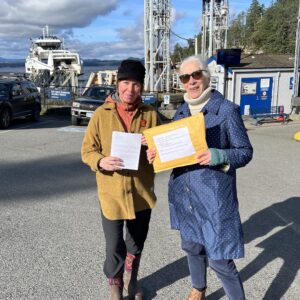 MLA Sheila Malcolmson and GTS Director Tawny Capon